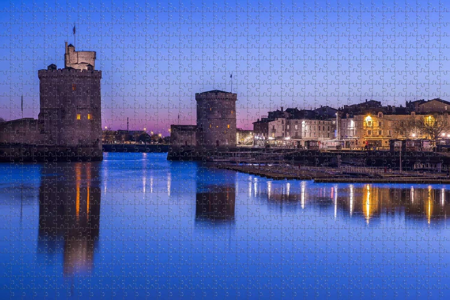 Jigsaw Puzzle for Adults France Vieux Port La Rochelle Puzzle 1000 Piece Travel Souvenir
