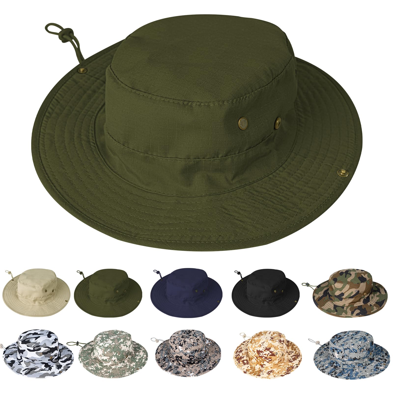 ZOORONSun Hats for Men Women Boonie Hat Foldable Fishing Hat UPF 50+ Bucket Hat for Fishing Hiking Garden Safari Beach