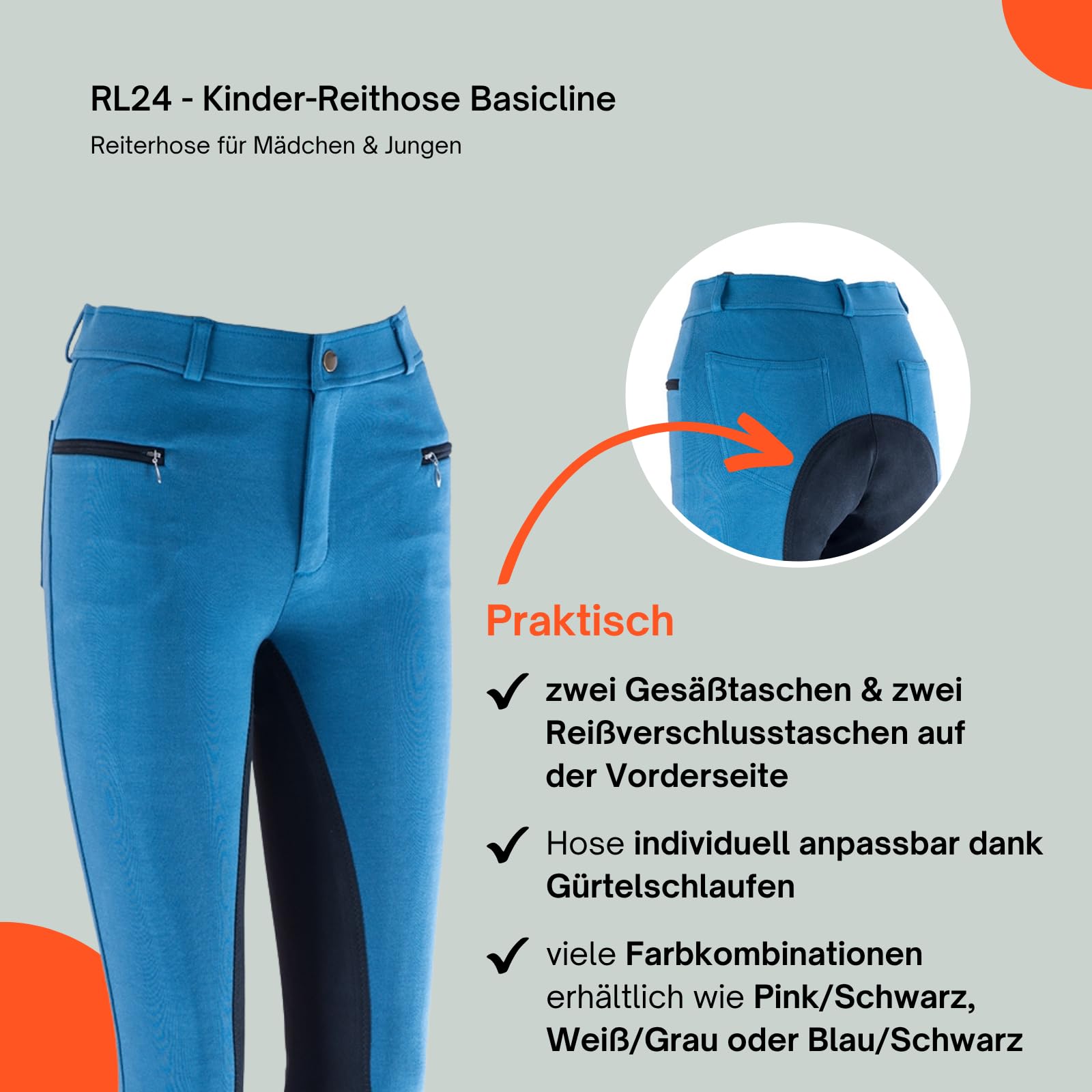 RL24 - Kinder Reithose Vollbesatz BASICLINE