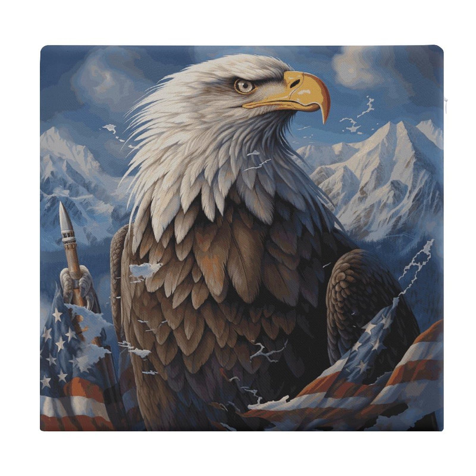 JTREHY Eagle Chair Cushions Non-Slip Bar Stool Cushions Ultra Soft Warm Memory Foam Meditation Cushion Removable Large Square Seat Cushions for Dining Chair 15x14In