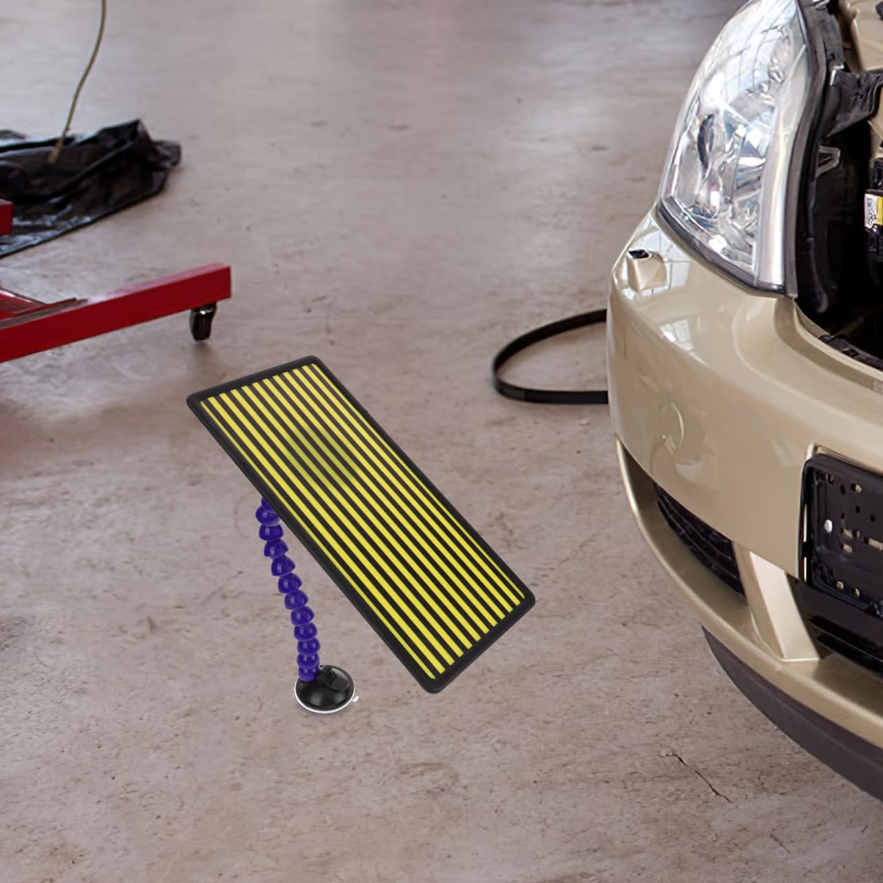 ABOOFAN Tableau Lumineux Pour Débosselage Carrosserie Panneau De Lampe Réfléchissant Avec Tube Outil De Débosselage Automobile Pour Repérer La Profondeur Des Bosses Bricolage