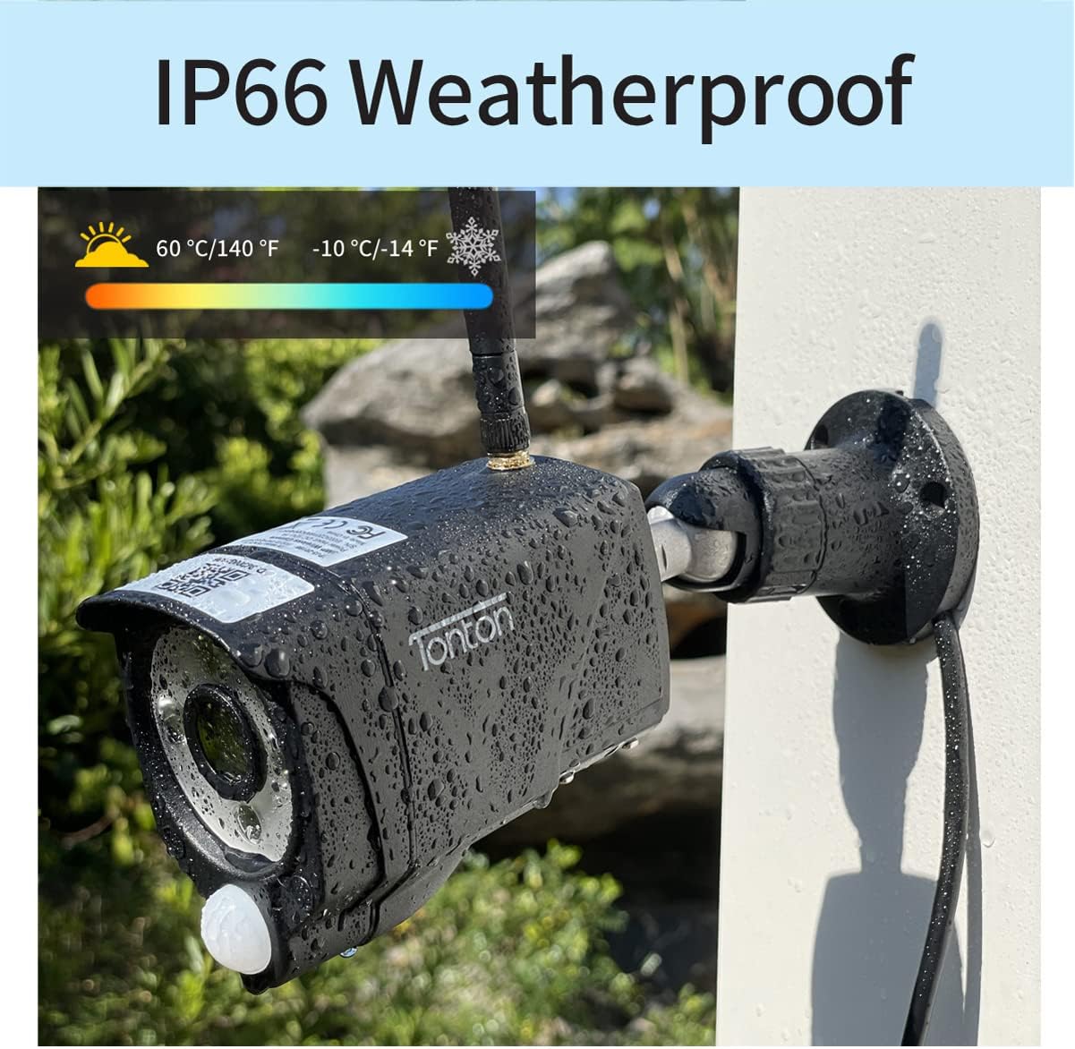 Weekly Top Sale [2K&2-Way Audio&Floodlight] Tonton Portable LCD Security Camera System Wireless, 7 IPS Touchscreen Monitor with Battery, 4CH NVR and 2PCS 3MP Floodlight Cameras with PIR Sensor,32GB SD Card Included