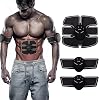 EMS Muscle Stimulator, Electric Abdominal Muscle Trainer, EMS Training Device, Muscle Stimulation with 6 Modes, 9 Intensities, USB Rechargeable Muscle Trainer, Electric for Abdomen, Arm, Leg
