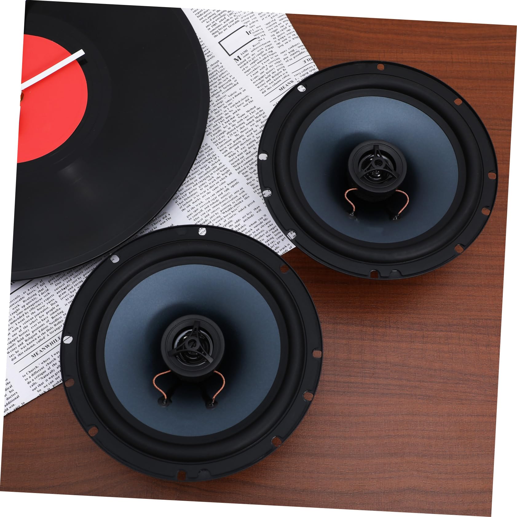 IMIKEYA Altavoces Coaxiales para Coche 6,5 Pulgadas Graves Potentes y Construcción Plástica para Sistema Estéreo De Componentes Compatible Instalación Puerta, Uso Diario y Sonido Equilibrado