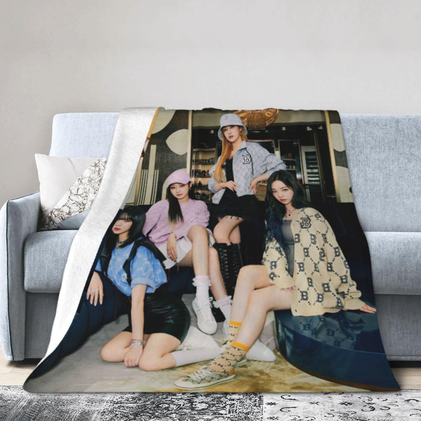 Amazon｜人気 エスパ Aespa (1) 家庭用 ユニーク フランネル 掛け毛布