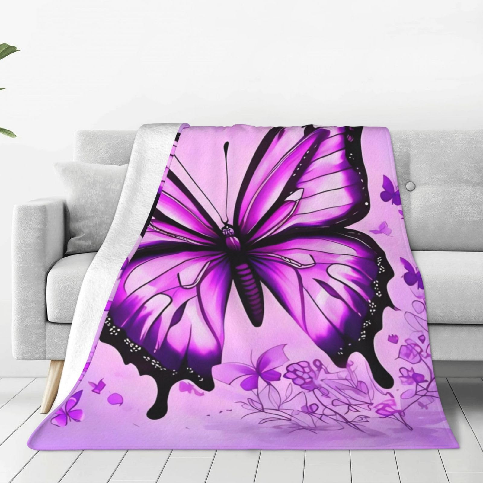 Couverture papillon violette douce pour créer un nid douillet