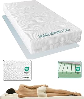 Doctorsleep Medidoc 7 Zonen Kaltschaum/Comfortschaum Matratze 17,5 cm mit Medipur EC Bezug 120x220 cm Härtegrad 2