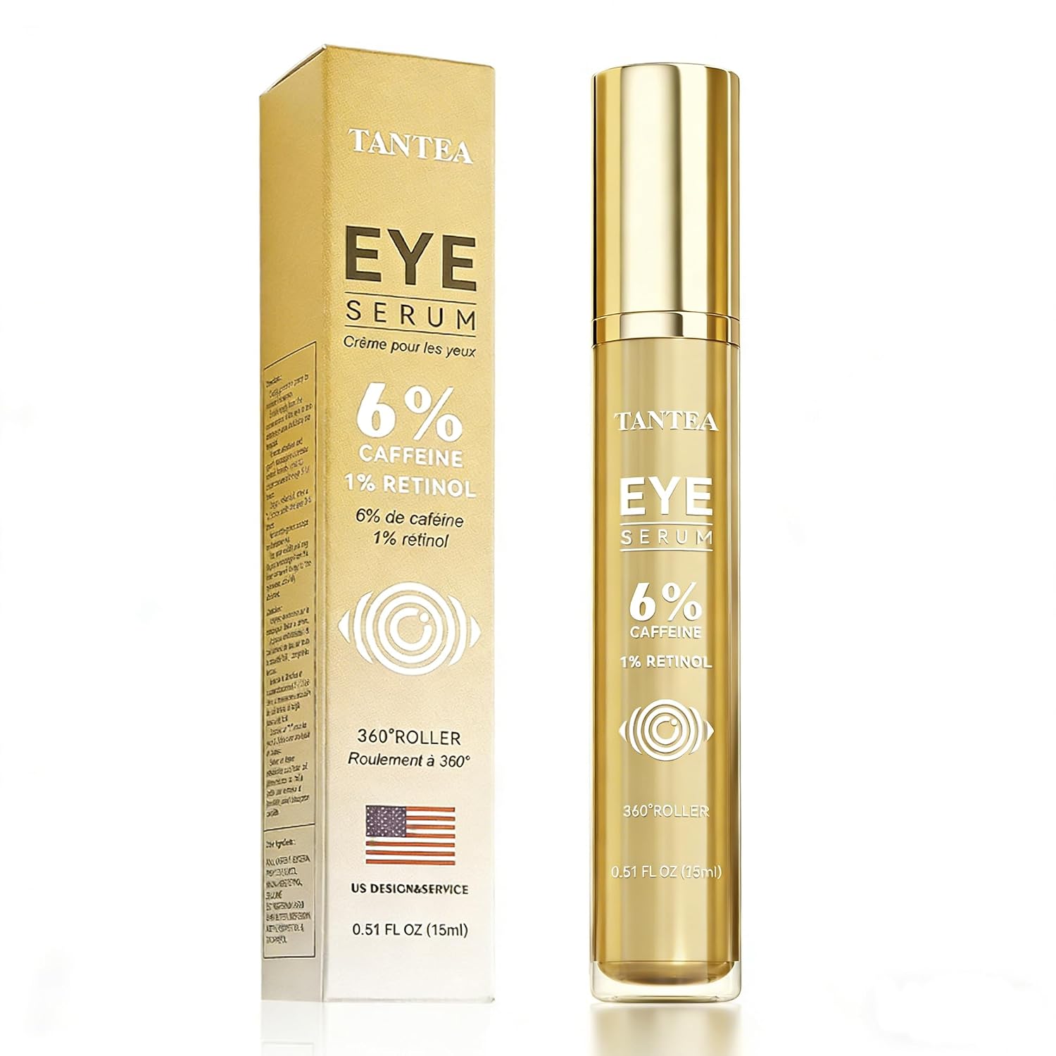 Caffeine Eye Cream & Retinol Eye Serum for Dark Circles