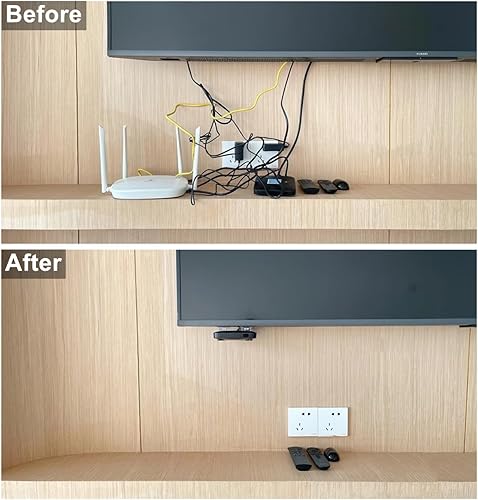 Miniatura 6 de Paquete de 2 protectores de cables de TV para pared, 1.97 pulgadas (agujero de 1.969 in) en kit de gestión de cables de pared, incluye 2 pases y 1
