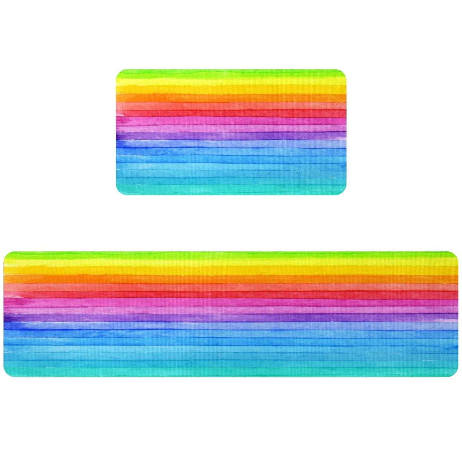 Alfombrillas de cocina para pasillo y cuarto de lavado VAPOKF estilo acuarela