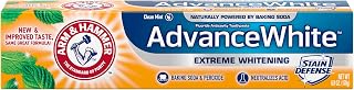 ARM & HAMMER Advanced White Extreme Whitening Toothpaste, Multi-Pack -Clean Mint - Fluoride Toothpaste (Pack of 12)