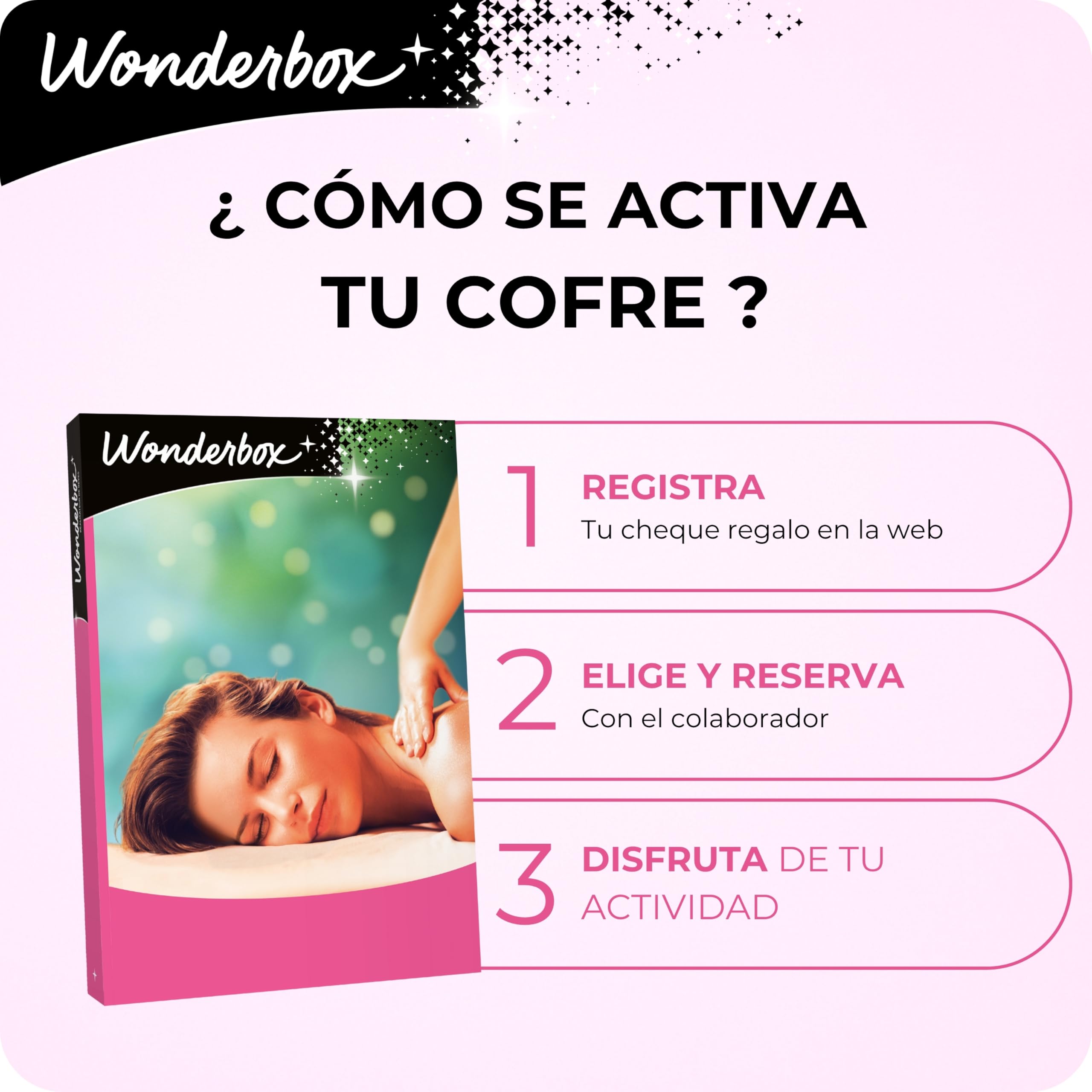 WONDERBOX - Caja Regalo Masajes De Ensueño - Idea de Regalo Navidad - Recarga Tu Energía Solo O En Compañía, Excelente como Regalos Originales para Mujer, Parejas Regalos, Regalo Cumpleaños.