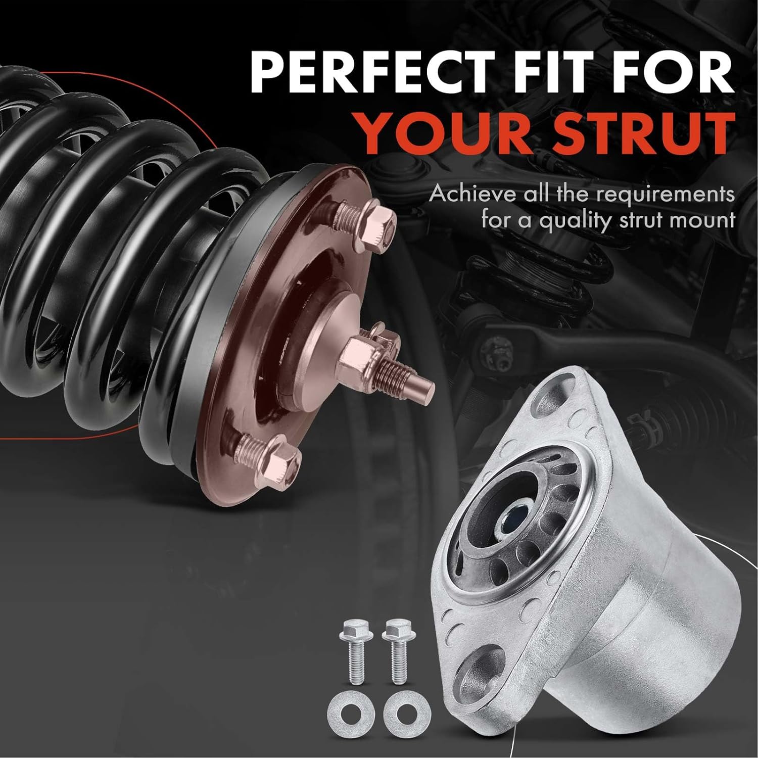 A-Premium Rear Driver or Passenger Suspension Strut Mount Compatible with Volkswagen Passat 2001 2002 2003 2004 2005 L4 1.8L 2.0L V6 2.8L FWD