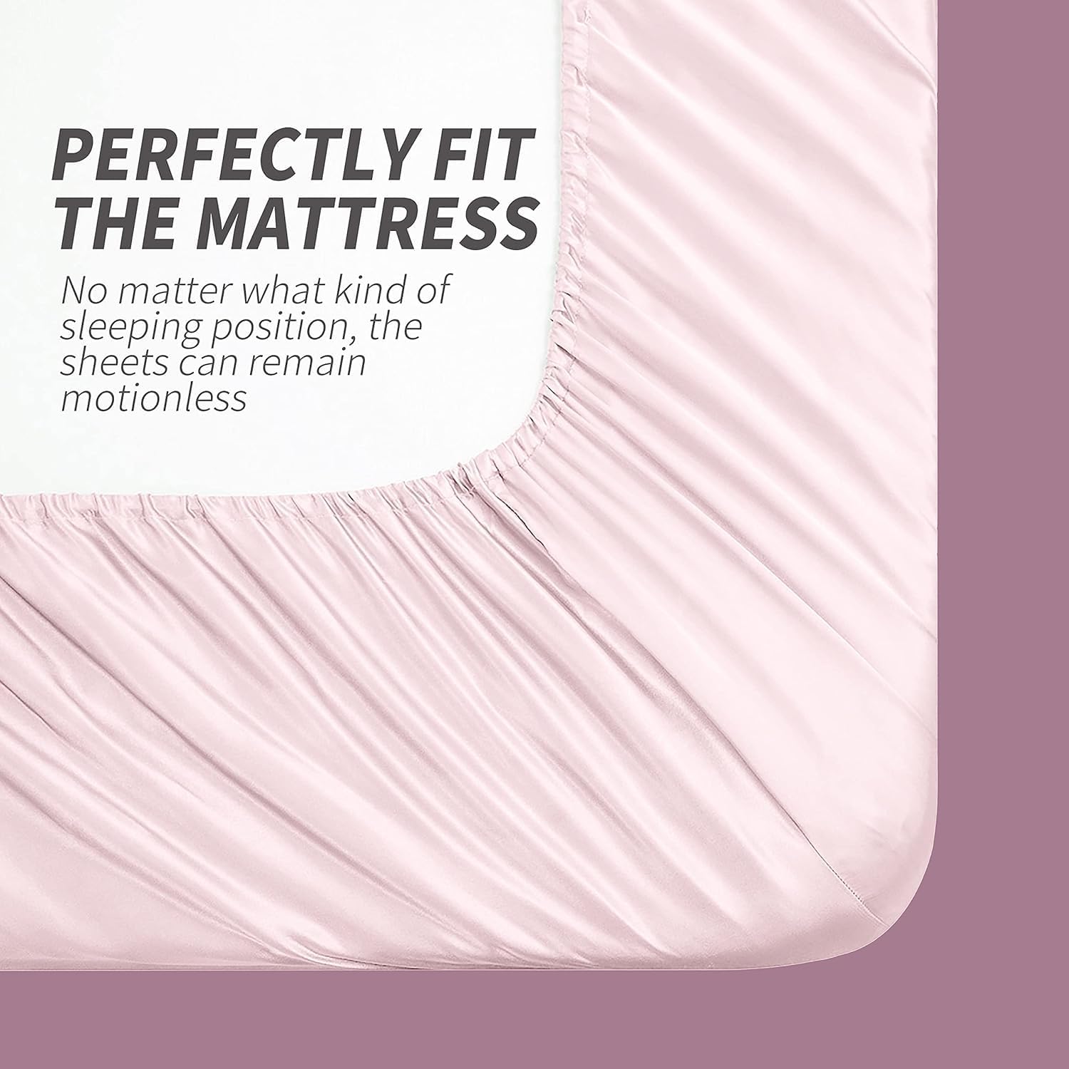 Luxury Satin Alaskan King Sheets Set - 4 Piece Pink Silky Bed Sheets Set with Deep Pocket, Luxury Silk Satin Sheet Set (1 Flat Sheet,1 Fitted Sheet,2 Pillow Cases)