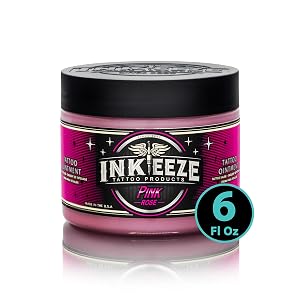 INK-EEZE Pink Tattoo Ointment for Artists and Aftercare Essential Oils Vegan Cruelty Free Made in USA Bubble Gum