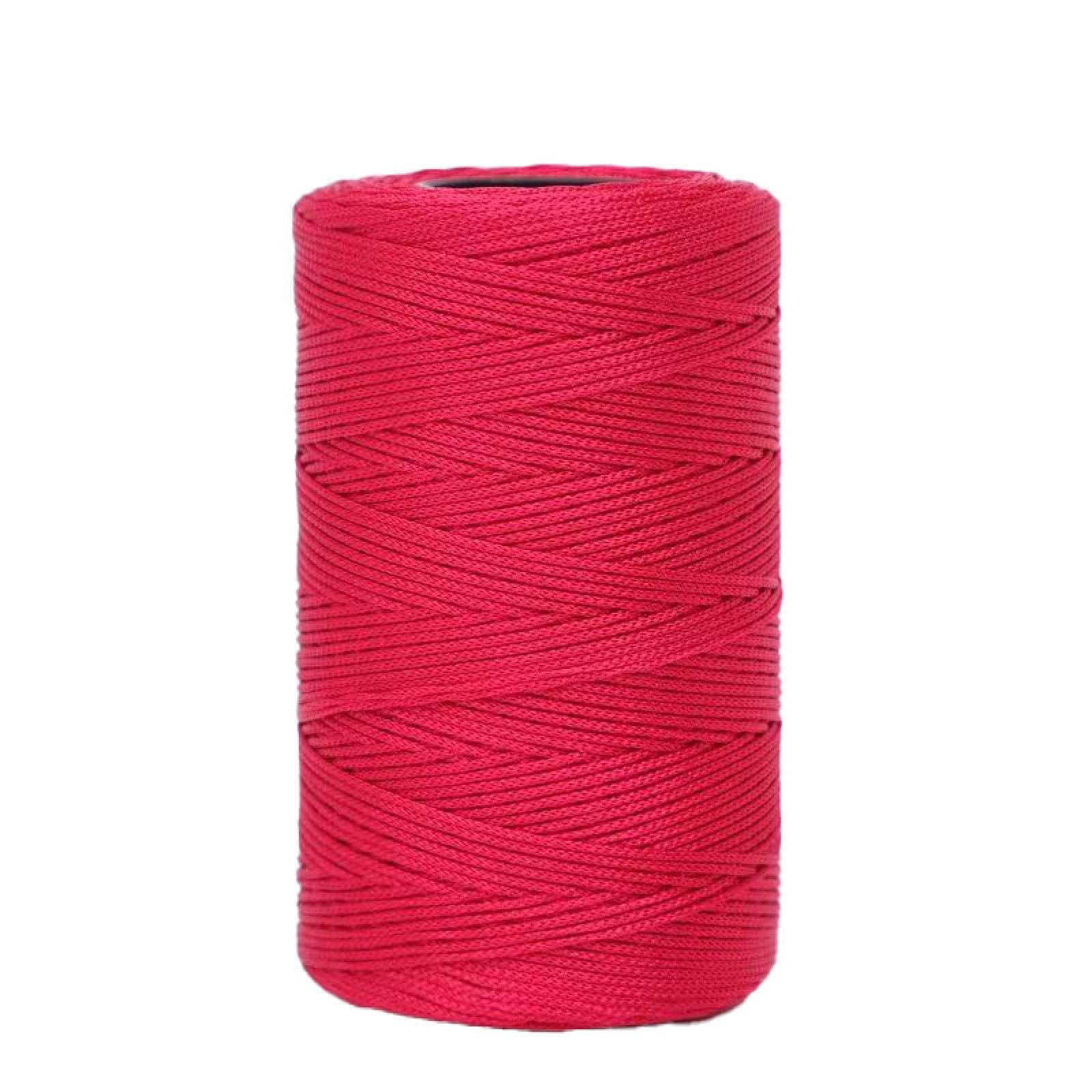 Macramé Polyester Ficelle 1mm 100g Cordon Tressé En Macramé Glace Tricot Fil Corps Léger Pour Crochet Corde Pour Bricolage Artisanat Sac Panier Coussin Maison Décorations 4PCS col-49