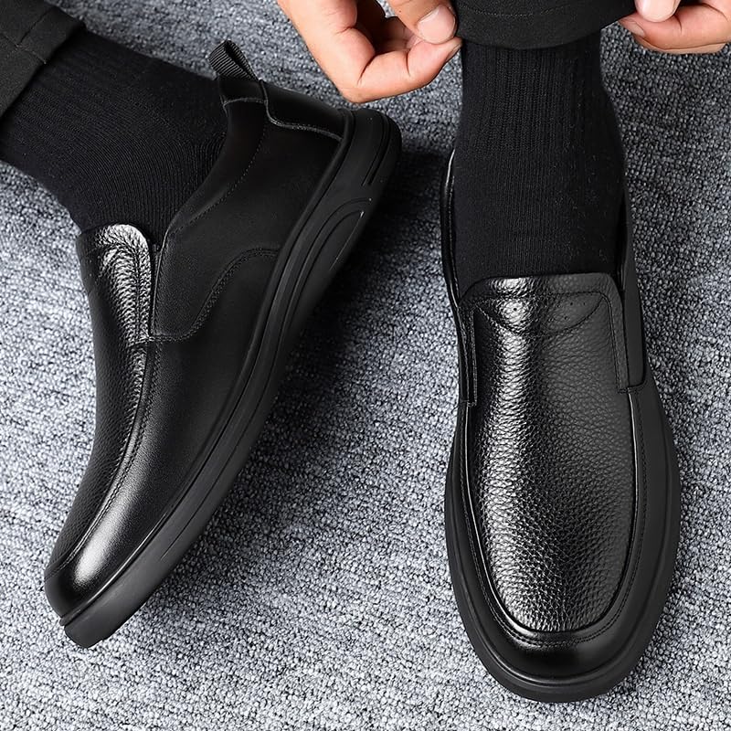 Men's Genuine Leather Casual Shoes Breathable First Layer Cowhide Soft Sole Comfortable Dad Shoes for Elderly3