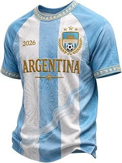 Mens Argentina Jersey 2026 World Soccer Cup Short Sleeve Country Team Shirts Argentina Football Tops Soccer Fan Jersey