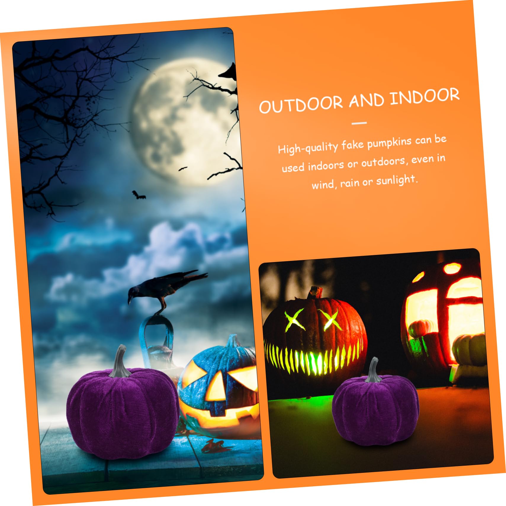 Ciieeo 5pezzi Zucca Decorativa Artificiale Zucca Finta per Halloween e Ringraziamento Ornamento Reale