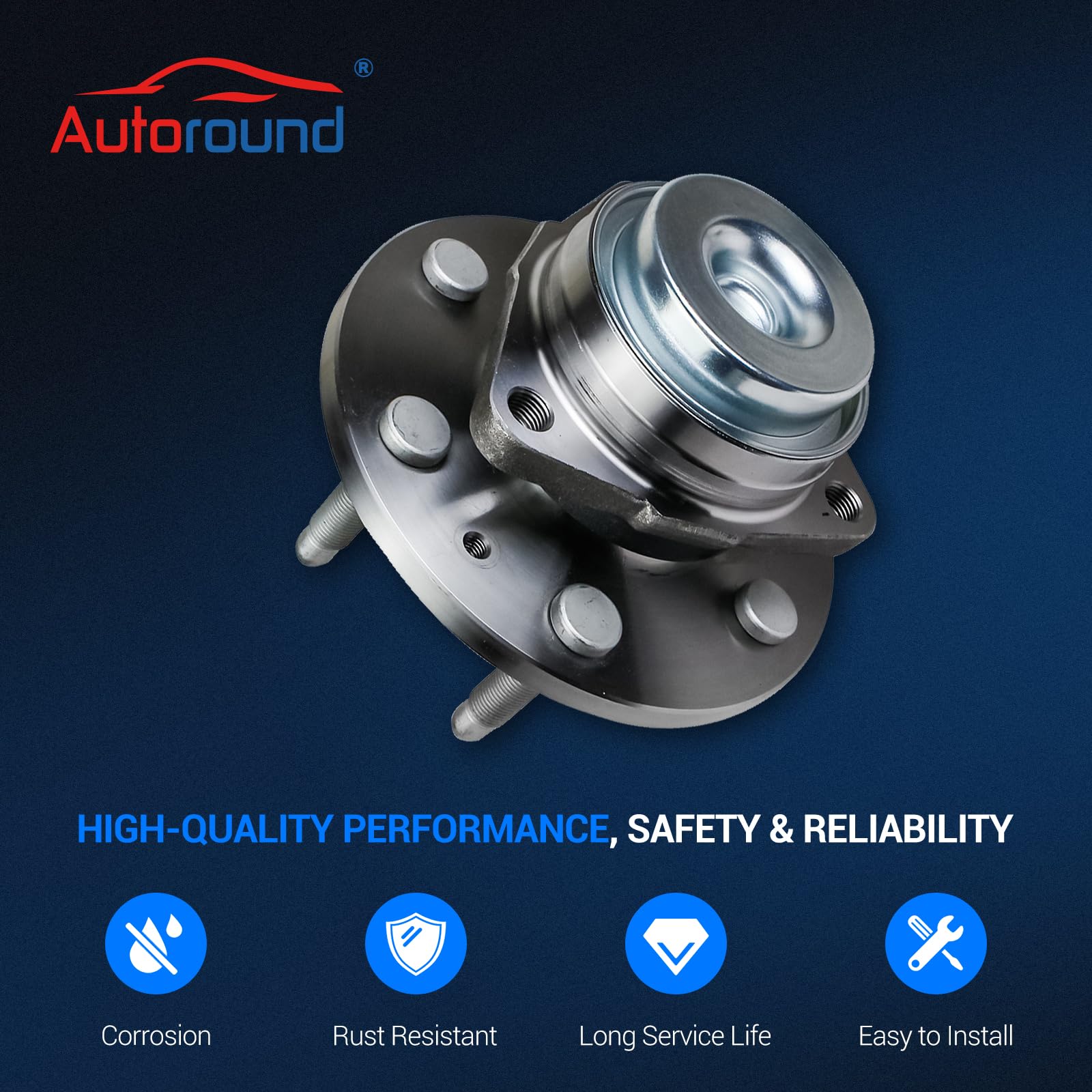 Amazon.com: Autoround 515097 [2WD] Pair 2 Front Wheel Bearing and