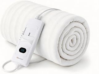 wärmeunterbett mit abschaltautomatik 150X80 cm Wärmebett Weiß