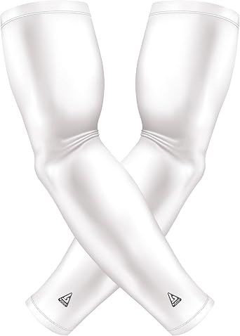 B-Driven Sports Pro Fit Compression Arm Sleeves for Men Women & Youth - Volleyball Golf Running Baseball Basketball - Pair