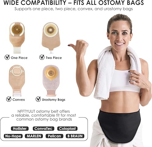 Miniatura 3 de Cinturón de ostomía para hombres y mujeres, fundas para bolsas de ostomía de colostomía  Cinturón de estoma poscirugía e ileostomía con bolsillo