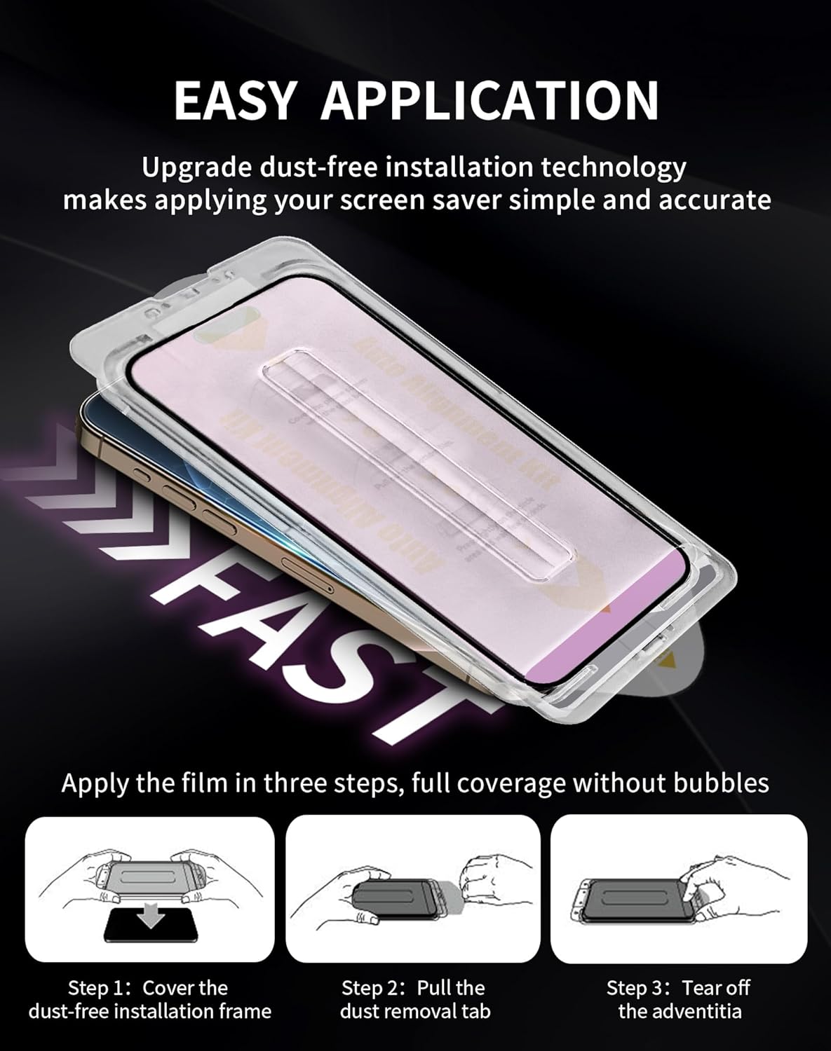 2 Pack Gradient for iPhone 17 Pro Max Privacy Screen Protector for iPhone17ProMax 6.9inch Tempered Glass [Auto-Installation] Anti Spy Anti Blue Light Eye Protection HD Clear Anti-Scratch No Bubble