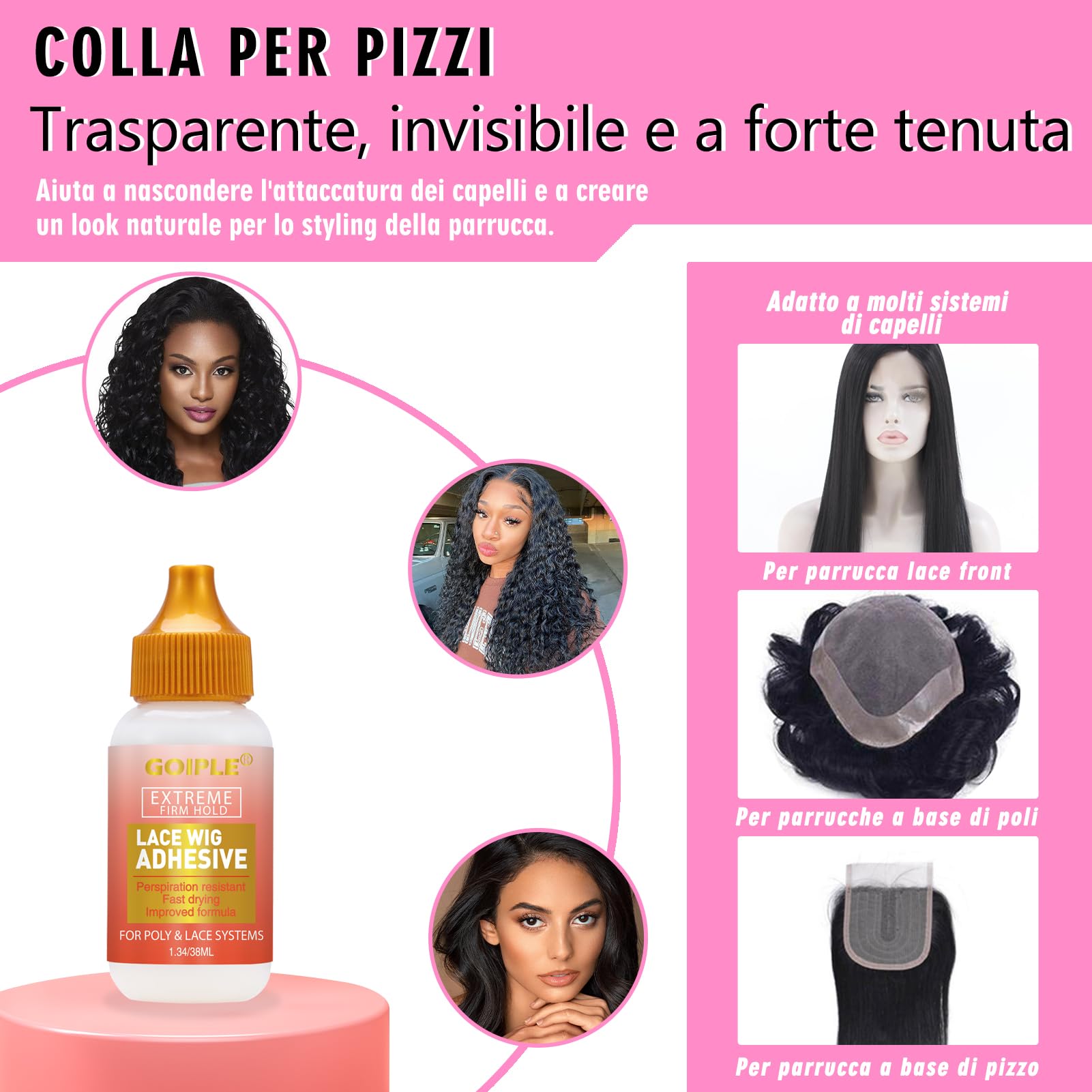 Lace Melting Spray Extra Hold 12 Pezzi Colla Per Parrucche