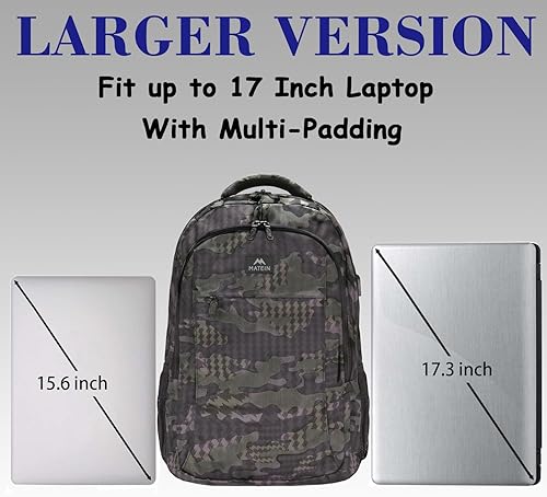 Miniatura 116 de MATEIN - Mochila empresarial para laptop de 15.6 pulgadas, mochila de viaje con puerto de carga USB, resistente al agua, para trabajo, universidad