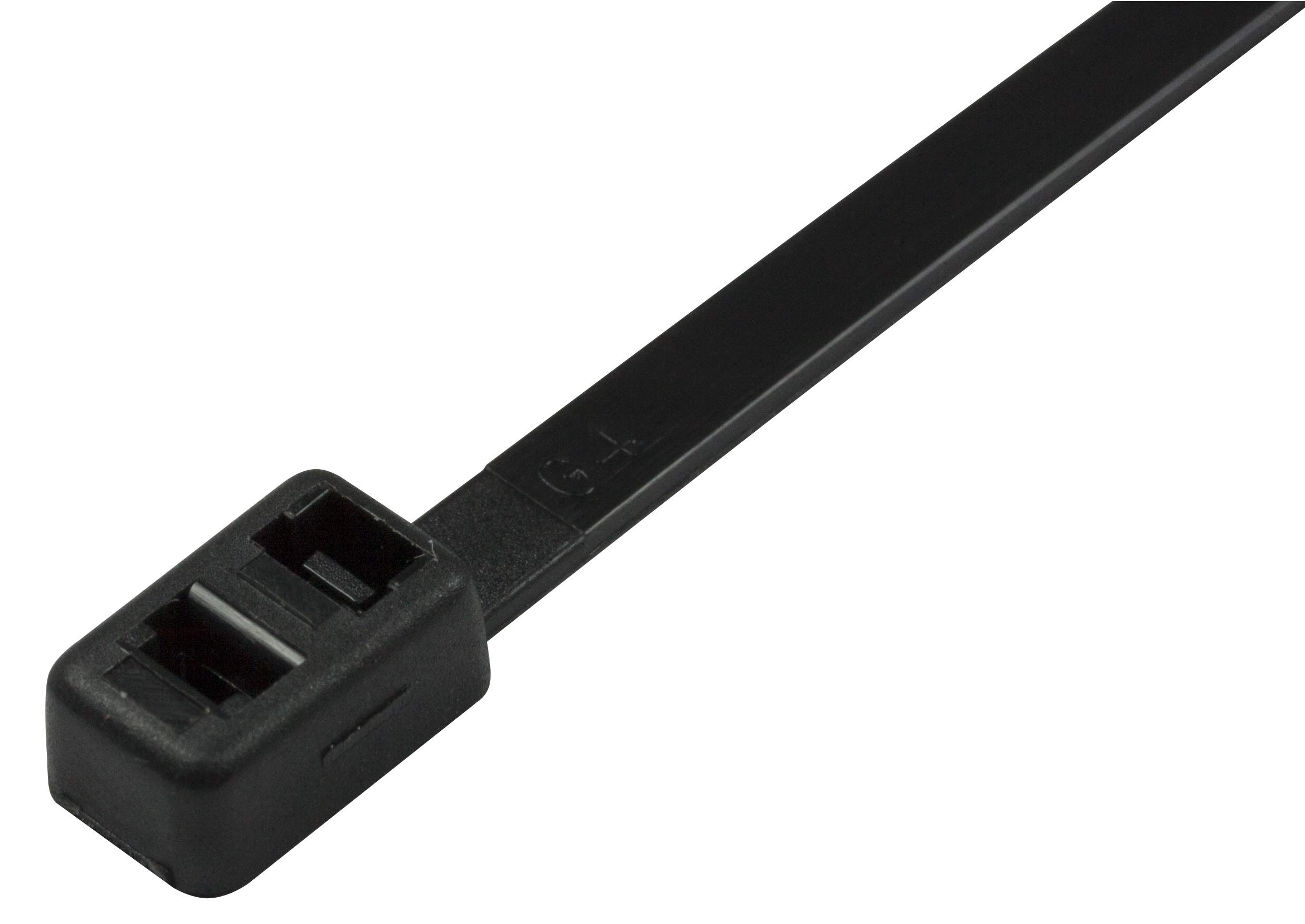 Kafton Black 25X Double Loop (Head) Cable Ties 4.8Mm X 200Mm