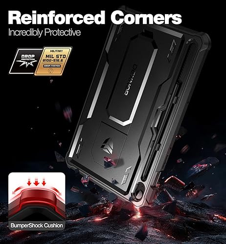 Miniatura 3 de Dexnor Funda para Samsung Galaxy Tab S9 FE de 10.9 pulgadas 2023, protector de pantalla y soporte integrados con soporte para bolígrafo, resistente