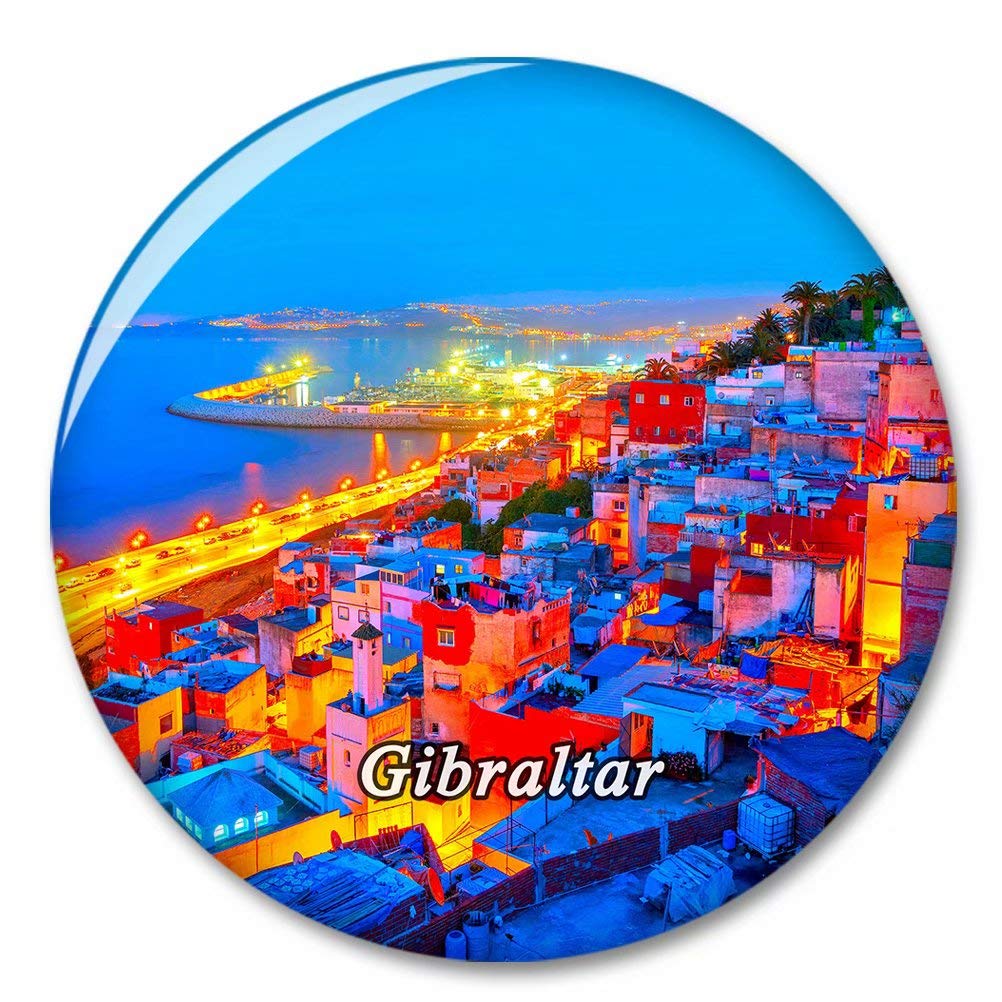 Kxrsm Bxtkpq-Gibraltar-2635 Gibraltar Fridge Magnet Decorative Magnet Bottle Opener Tourist City Travel Souvenir Collection Gift Strong Refrigerator Sticker
