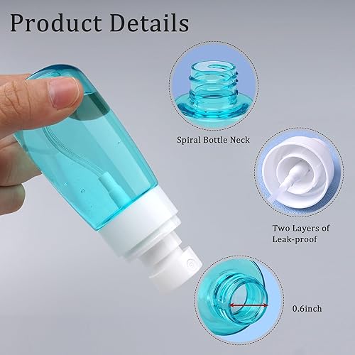 Miniatura 4 de Paquete de 2 botellas de tamaño de viaje, botellas de aerosol de niebla fina, aprobadas por la TSA, botella de spray cosmética recargable a prueba