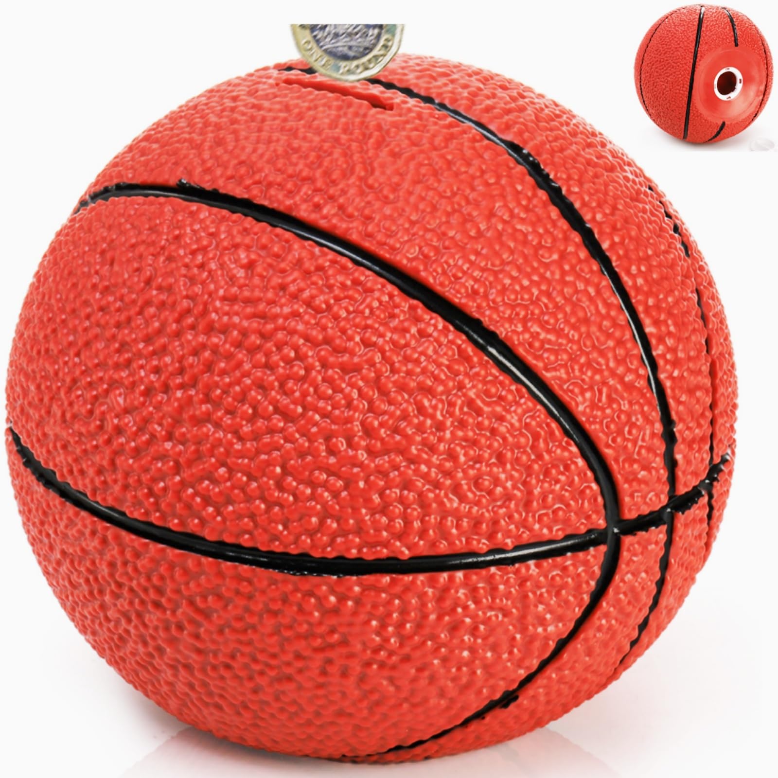 Tlence Basketball Piggy Bank for Boys, 7.5