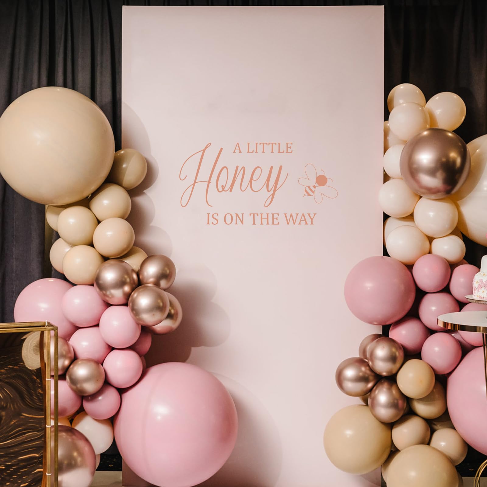 A Little Honey Bee is on The Way Baby Shower Party Decal - Image 4