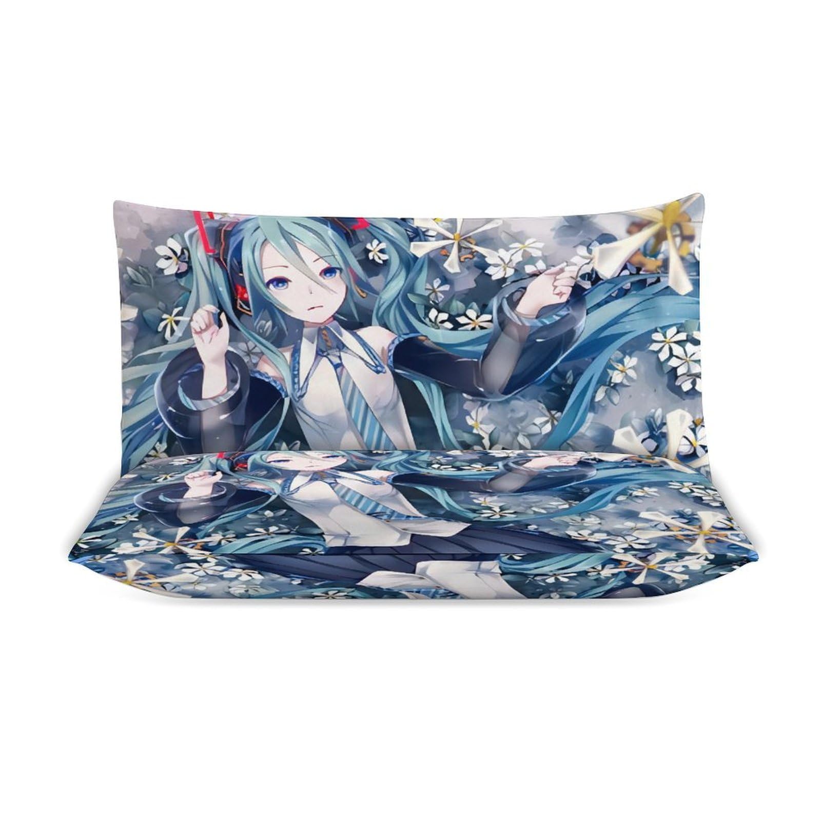 Amazon｜初音ミク アニメ キャラクター 掛け布団カバー 3点セット