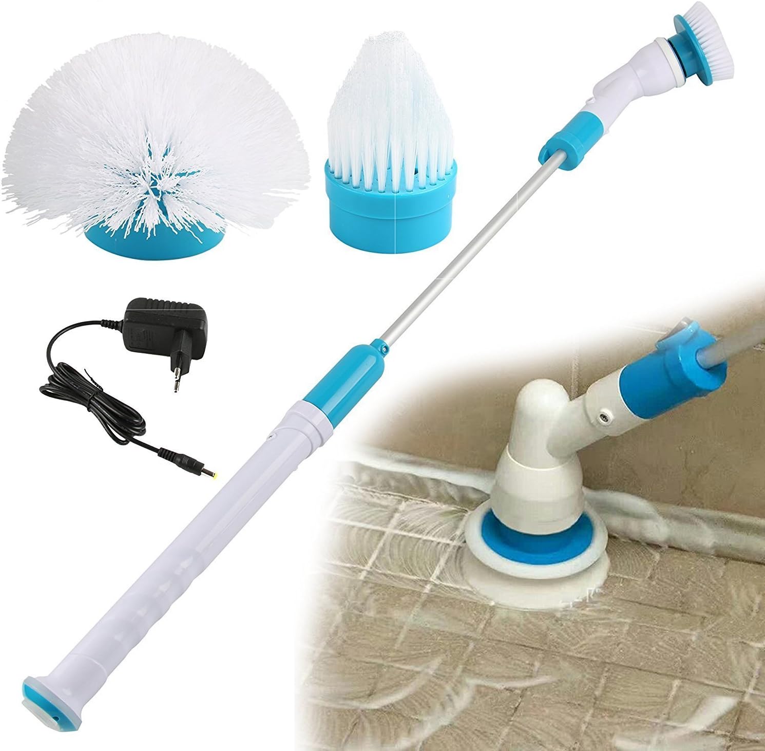 Spin Scrubber, Turbo Scrub Rechargeable Scrubber Brush 360 Cordless Power Surface Scrubber and Cleaner