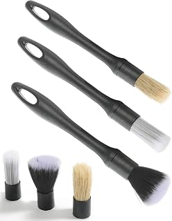 6PCS Car Detailing Brushes,Car Detailing Brush Set,Car Accessories Detail Brush Car Detailing Kit,Auto Detail Brush Kit with Brush Head,Used to Clean Interior or Exterior,Dashboard,Air Vent