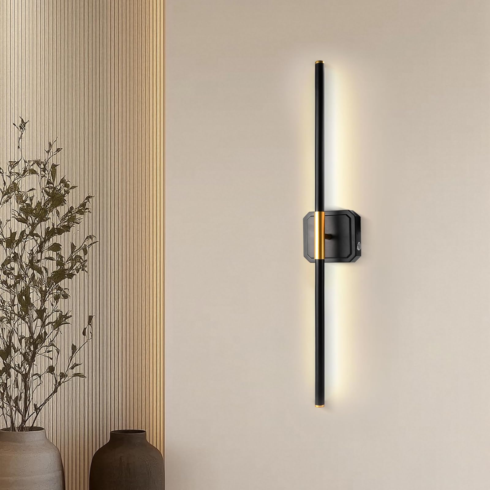 E-ROOM TREND Wall Sconce, Black, 37cm x 12.5cm x 8.5cm