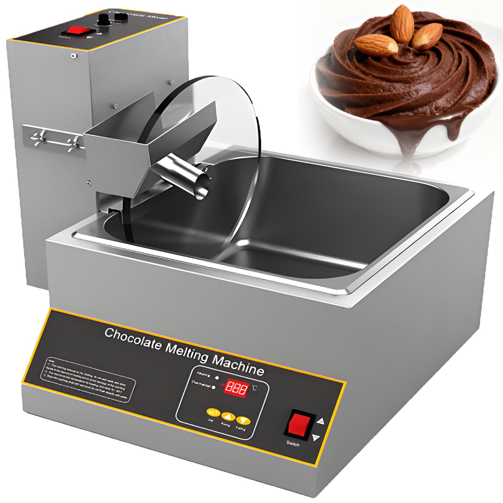 YNIYUJKL Chocolate Tempering Machine & Melting Furnace - Multi-Functional For Fondue, Sauces & Crafts - Complete Kitchen Solution For Perfectly Melted Chocolate,12KG