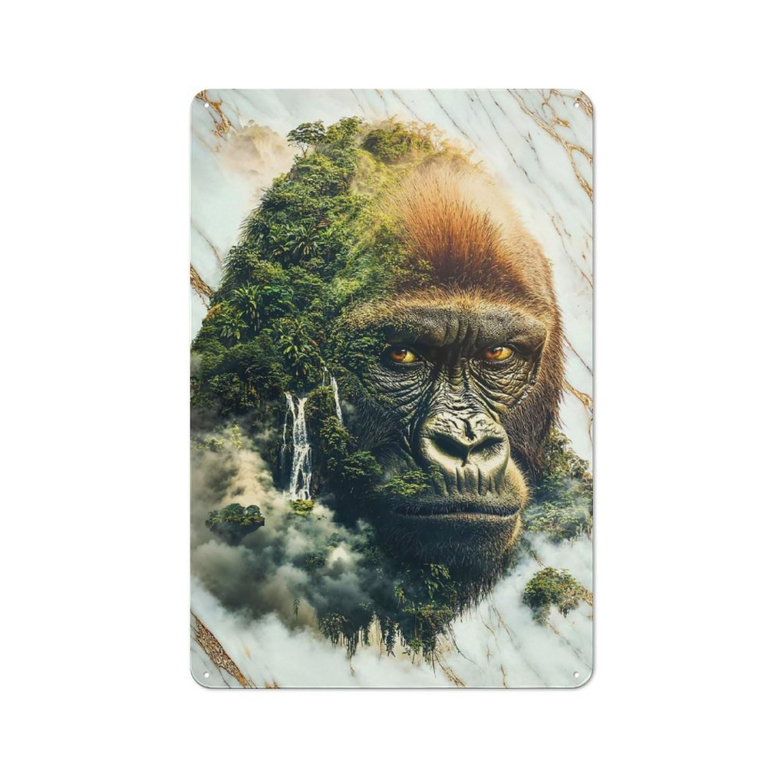 Junmoney Guardian Of The Jungle For Café Or Restaurant, Vintage Metal Sign 30X20cm, For Vintage Wall Decor Fans, For Cafés, Pubs And Restaurants