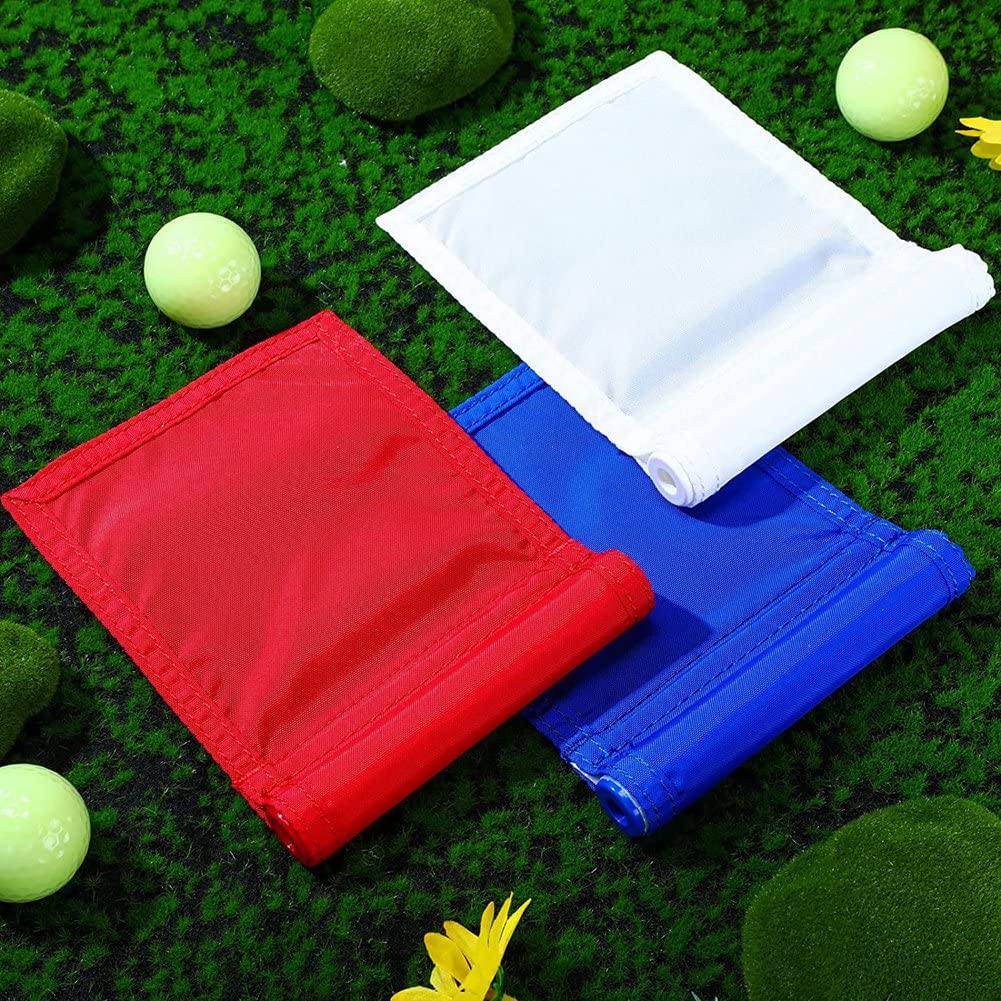 3-Teilige Golfflagge Golfzielflagge Solide Golfflaggen mit Eingelegtem wasserdichte Putting-Golfflaggen 8 X 6