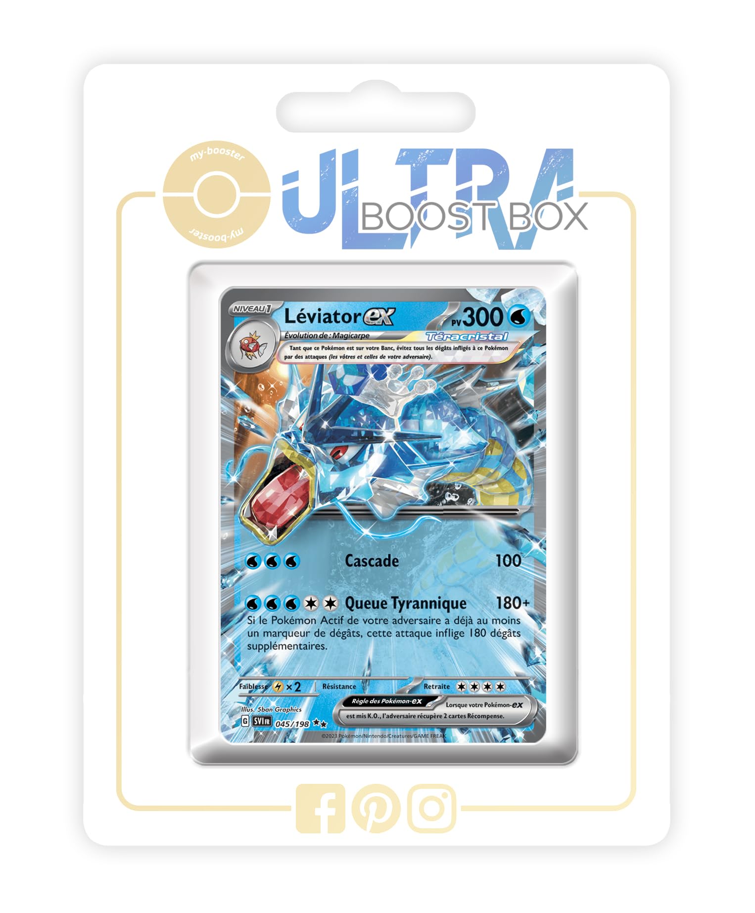 Coffret 10 Cartes Pokémon Léviator Ex - Téracristal Ultraboost Écarlate/Violet - Français