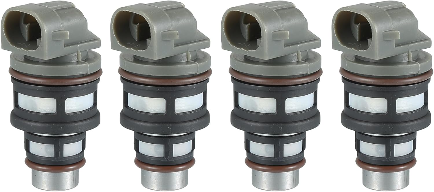 4 Pcs Fuel Injector Compatible for Chevrolet S10 94-99 2.2L for Chevrolet Cavalier 1994-1997 2.2L, Flow Matched Plastic Gray Fuel Injection Nozzle