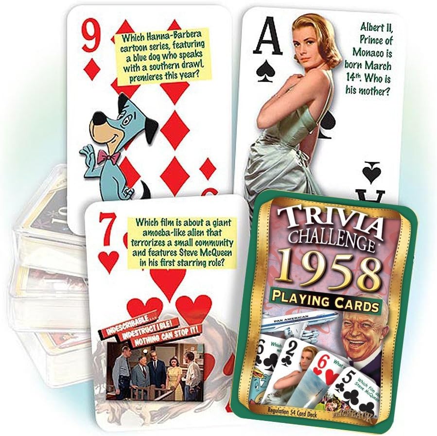 Flickback 1958 Trivia Playing Cards: Great Birthday