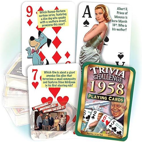 Media 1958 Trivia Playing Cards: Gran Cumpleaños