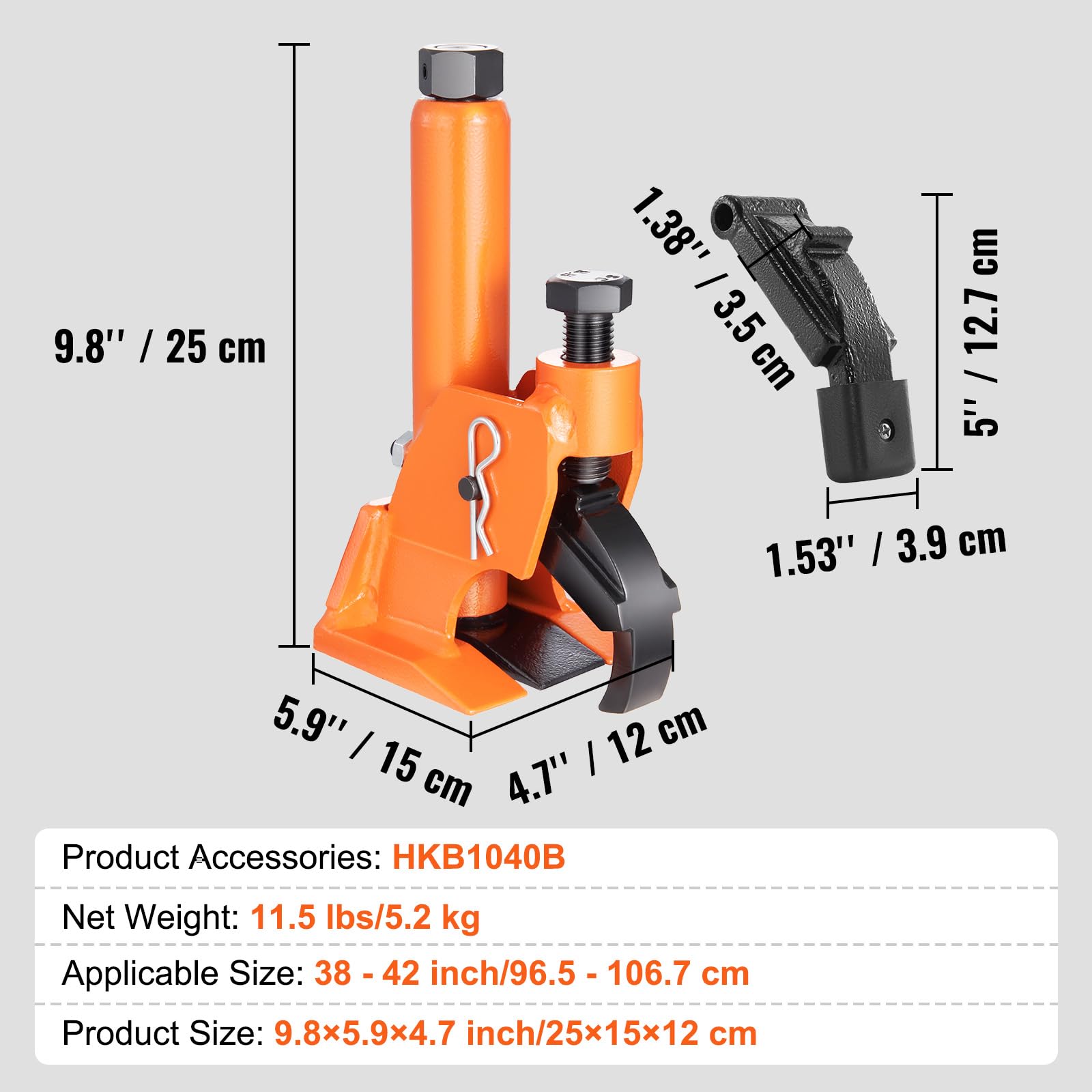 VEVOR Smontagomme Manuale per Autocarro ATV Veicoli da Officina Pneumatici Dimensioni Compatibili 96,5-106,7 mm, Stallonatore Manuale per Pneumatici da Garage Officina Auto Camion Autocarro Peso 5,5kg