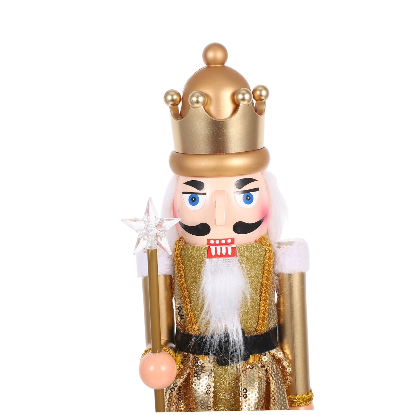 OUNONA Świąteczna Figurka Nutcracker z Tworzywa Sztucznego z Podświetleniem LED i Muzyką Dekoracja Stołu i Kominka Boże Narodzenie Ozdoba Świąteczny Wystrój Salonu i Biura