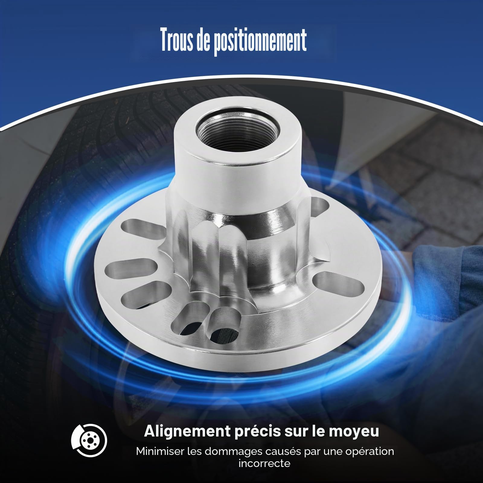 Ensemble d'extracteurs hydrauliques pour roulements de roue 10T - Kit d'outils pour extracteurs de moyeux de roue pour arbres de transmission - Ensemble d'extracteurs pour moyeux de roue pour